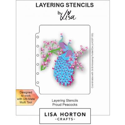 Lisa Horton Crafts Layering Stencils - Proud Peacocks